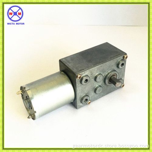Totally Enclosed 90 degree shaft reversible worm micro gear motor 12v dc